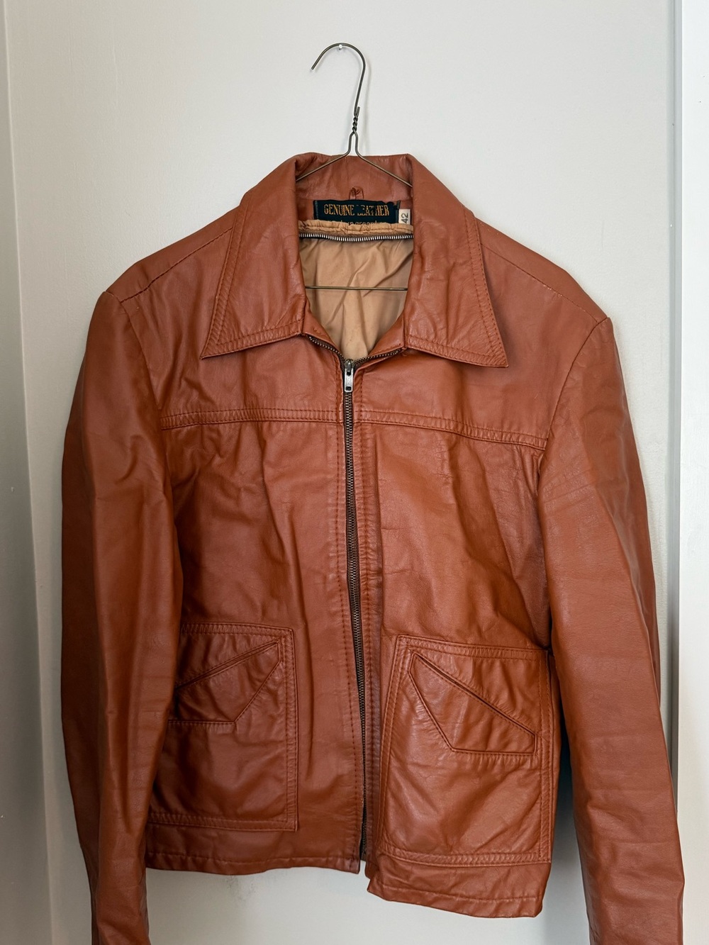 Men's Zip Front Jacket - Brown